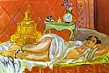 Famous Odalisque Paintings - Odalisque Harmony in Red